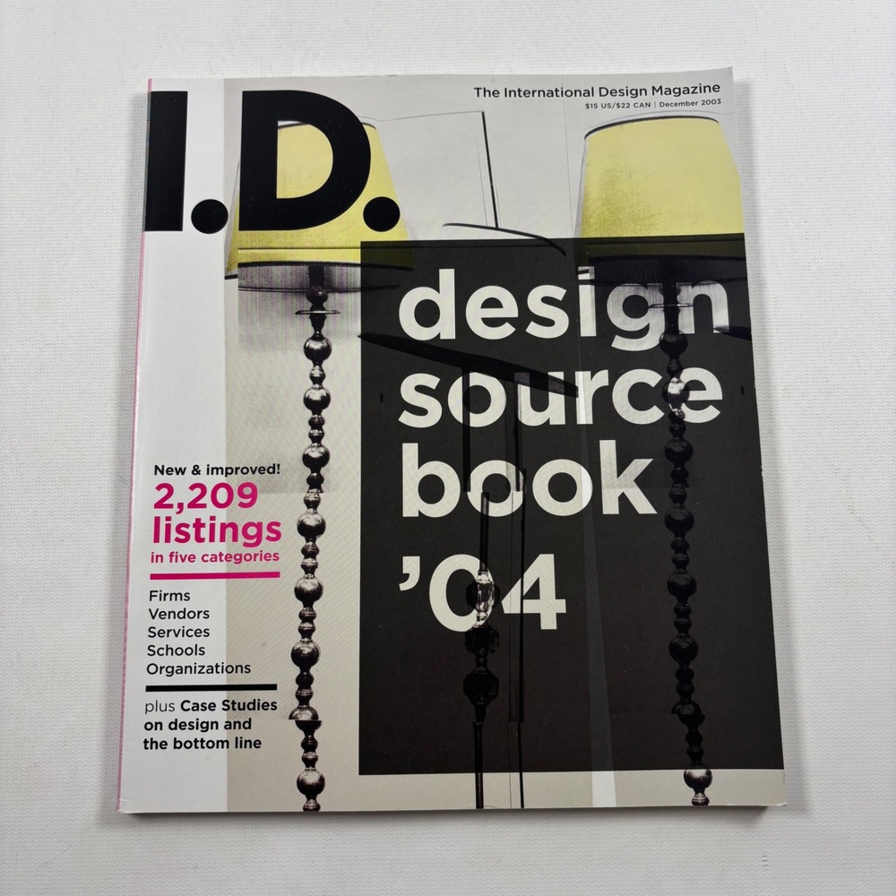 I.D. International Design Magazine December 2003 Design Source Book 04 Vintage